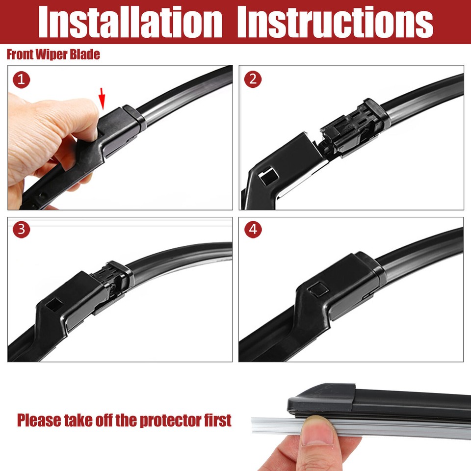 Set of 3 Windshield Wiper Blades For Chevrolet Equinox 20152017 (24"17