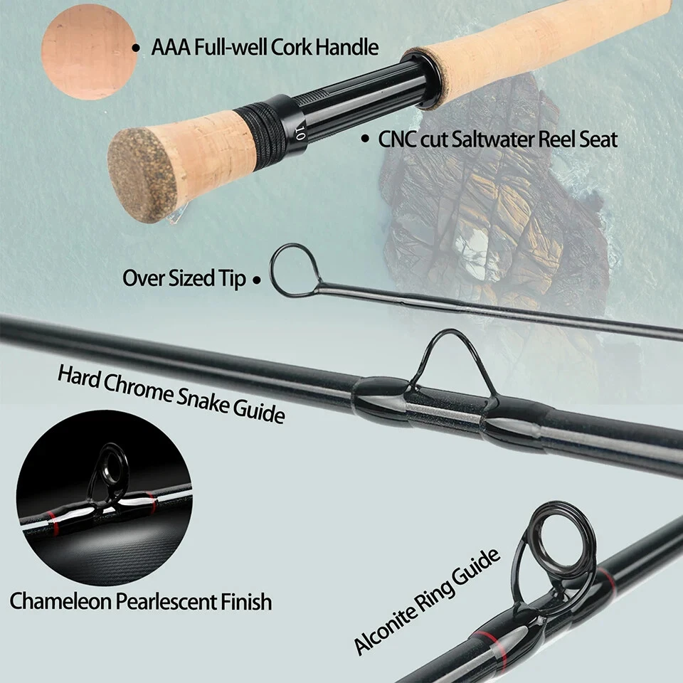 Saltwater Fly Fishing Rods 30T+40T SK Carbon Fast Action Fly Rod with Rod Case - Image 3 of 4