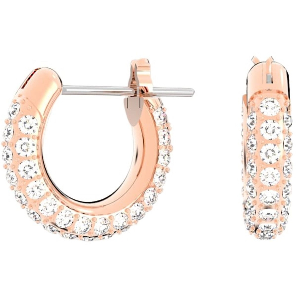 SWAROVSKI ローズゴールド ピアス Bella V ドロップピアス, ラウンドカット, ピンク, ローズ