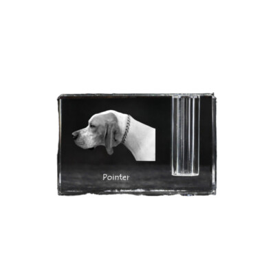 English Pointer, English Pointer I - Pen Holder, Crystal Organizer With Dogs