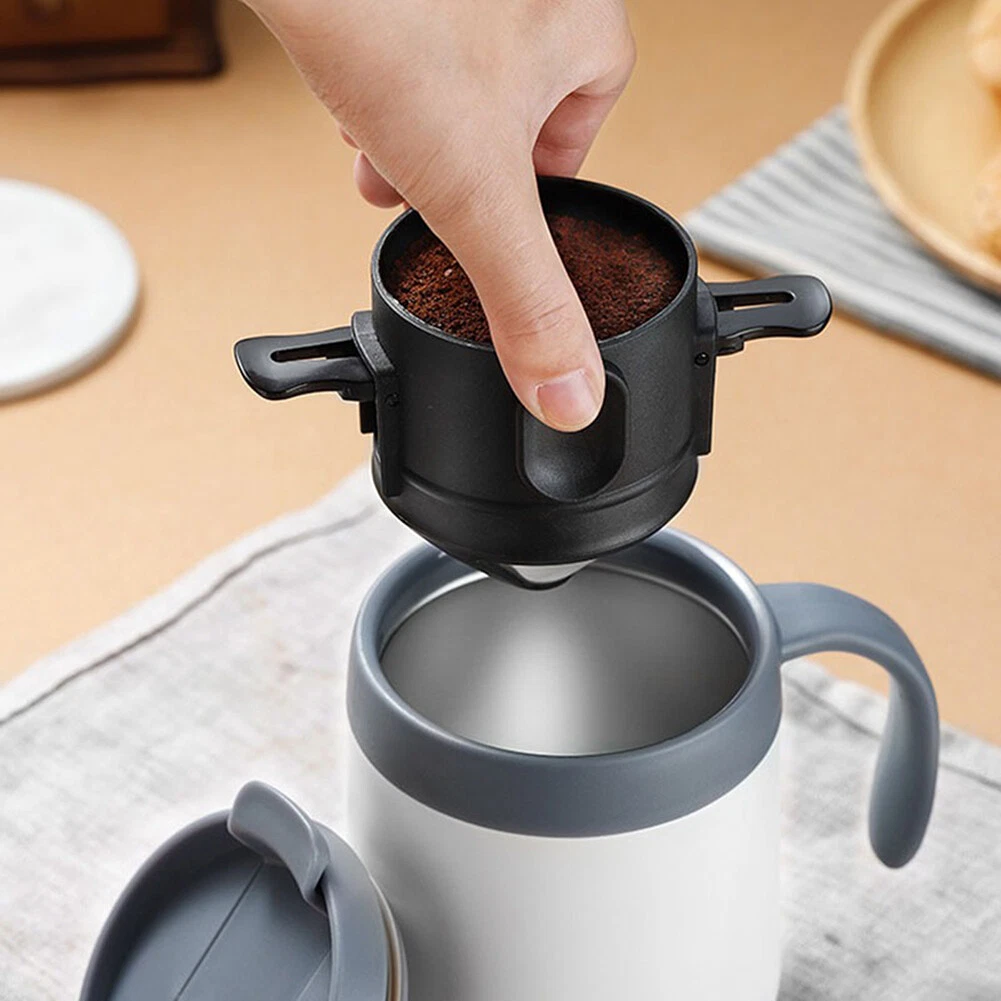 Stainless steel pour top over coffee filter