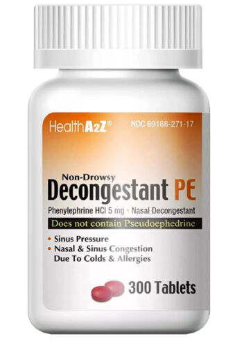 300 Ct. Decongestant PE Phenylephrine HCl Non-Drowsy Nasal & Sinus Congestion