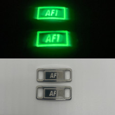 Silver Glow AF1 Lace Tag Charm Lock Dubrae Air Force One Replacement