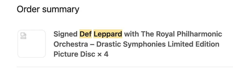 DEF LEPPARD DRASTIC SYMPHONIES LP VINYL PICTURE DISC AUTOGRAPHED SIGNED COA - Image 3 of 4