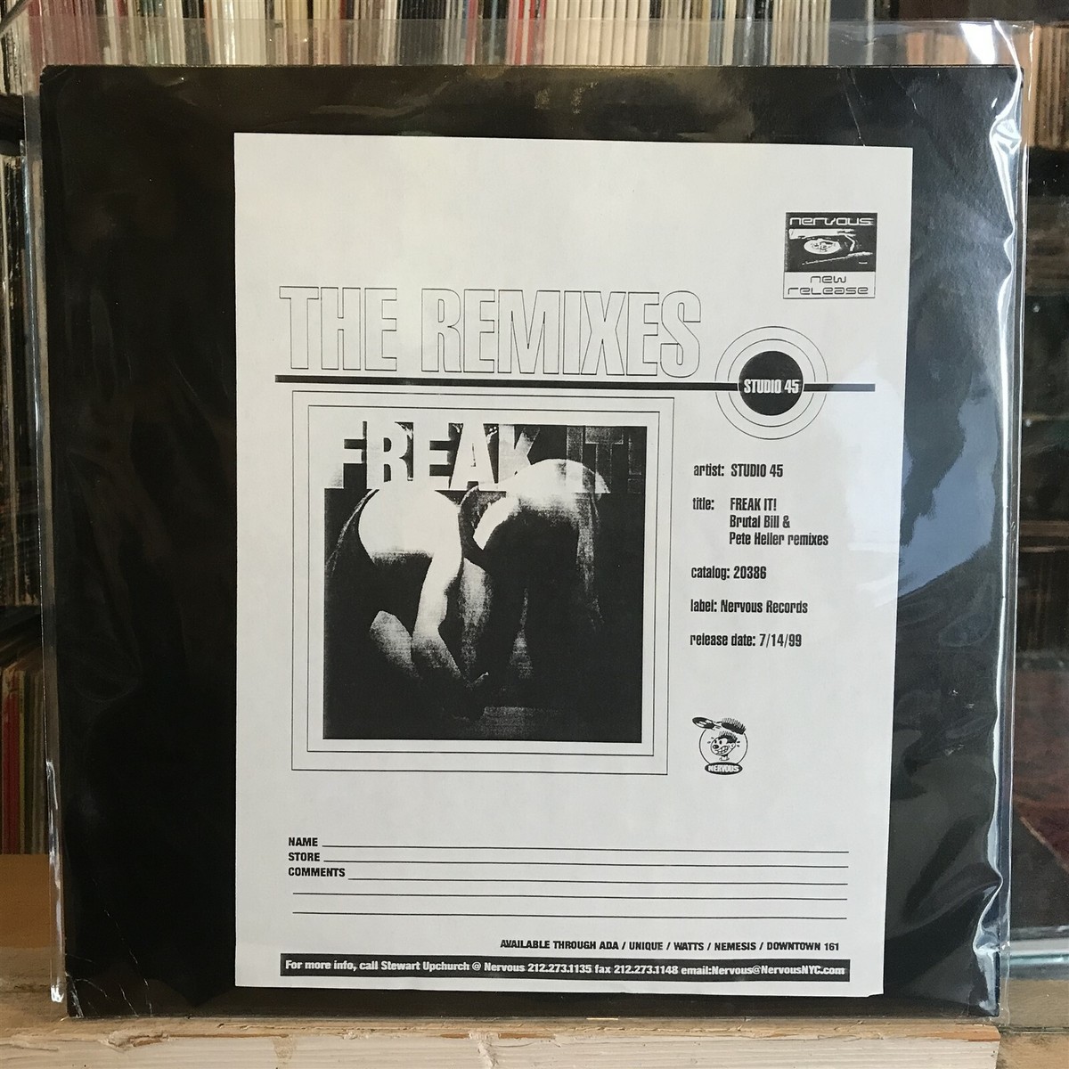 STUDIO 45 『FREAK IT!』 NERVOUS Studio 45 – Freak It! – Vinyl (12