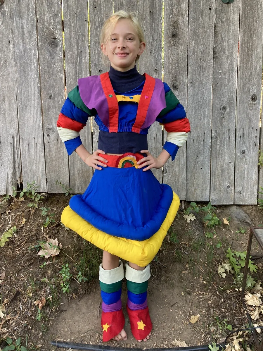 Rainbow Brite Children’s Halloween Dress Up Costume Handmade Vintage Sz M  Girls