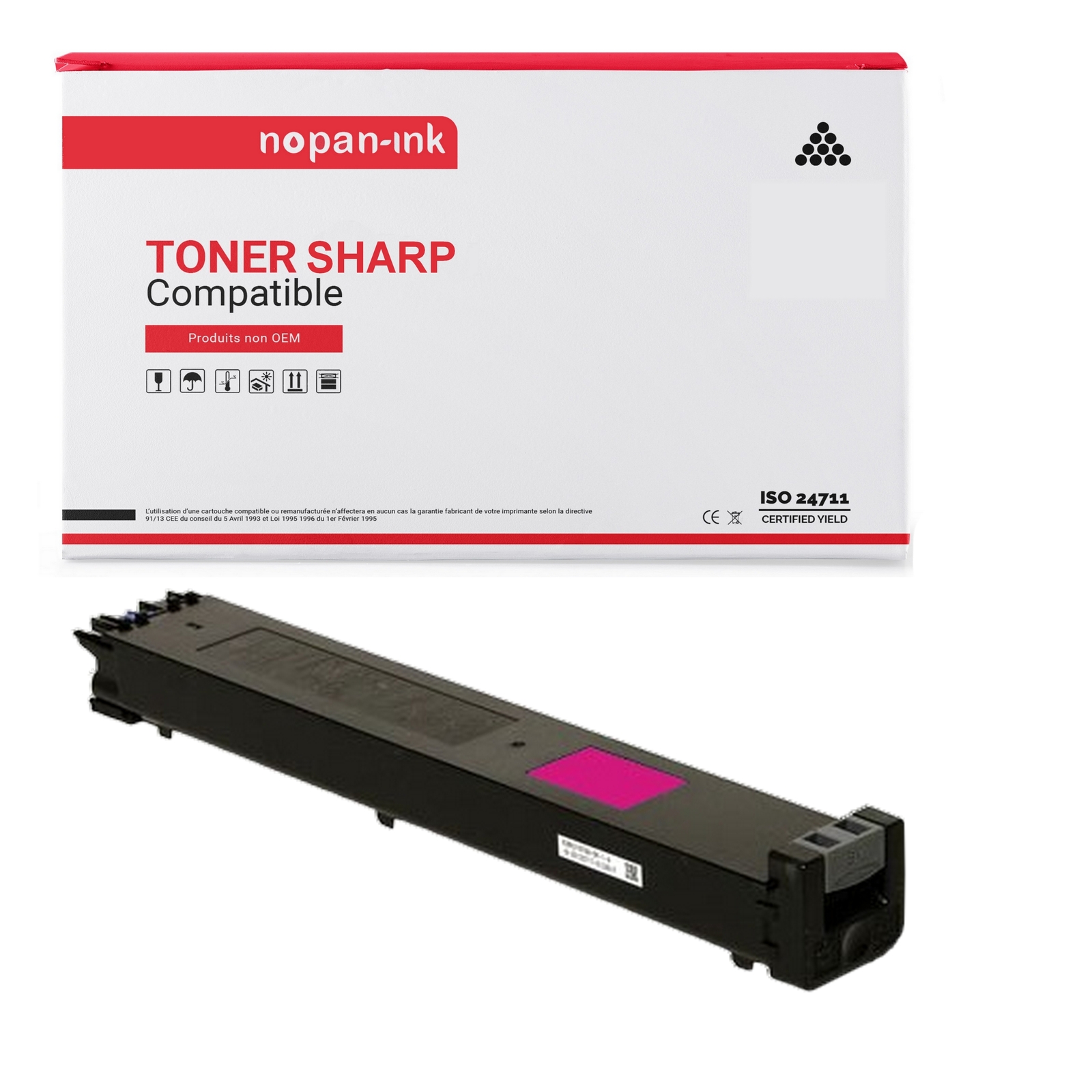 Toner SHARP MX-61GTMA Magenta compatible NOPAN-INK cartouche laser couleur