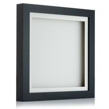 Black 3D 1" Cube Range Deep Box Shadow Frame Scrabble Box Display Case Medals