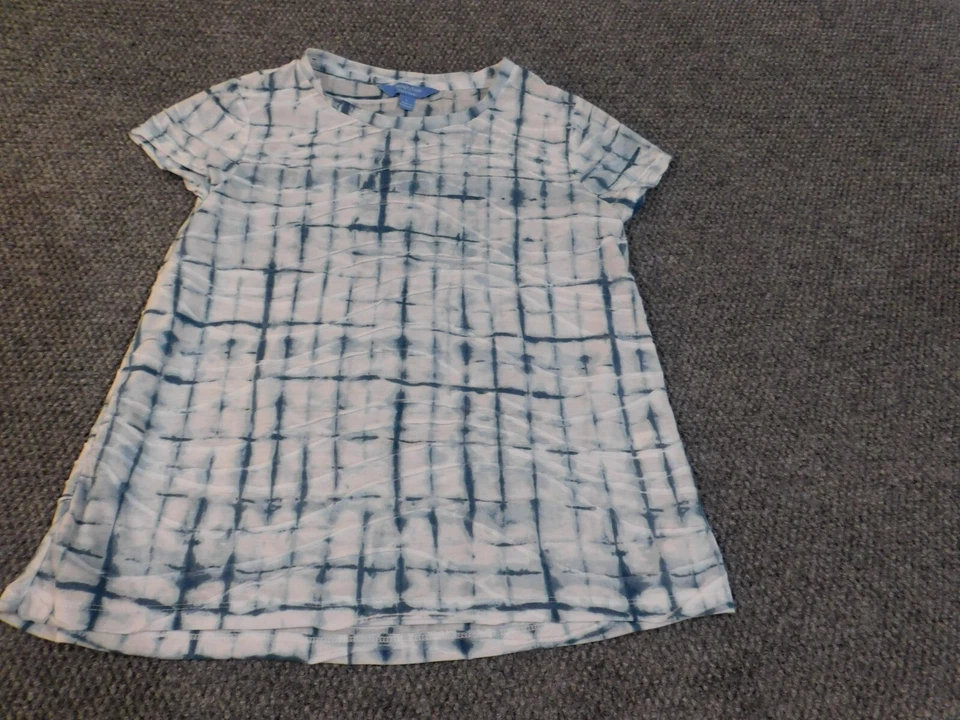 Simply Vera Wang Top Grande Azul Geométrico Mujer Jersey Elástico Poliéster Foto 3 de 4