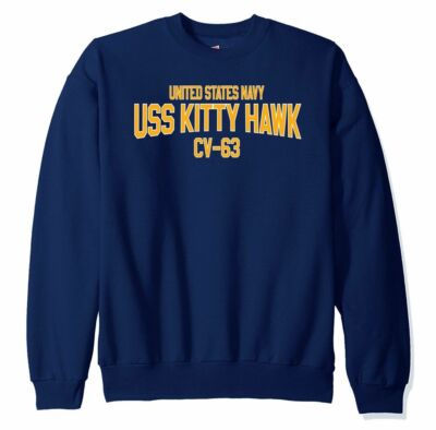 USS Kitty Hawk CV-63 Crew Hooded Sweatshirt US Navy Officially Licensed