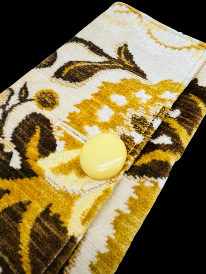 Cahoots Vintage Fabric Clutch Bag Purse Banana Yellow and Brown NEW Condition - Image 3 of 4