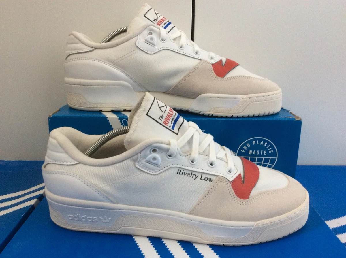 Adidas Rivalry Low Uk 10.5 White Canvas Retro Originals BNWOB US 11