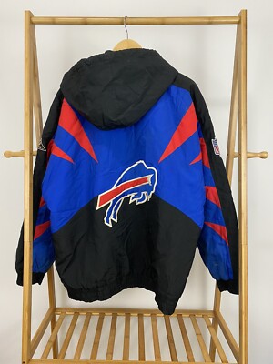 VTG Buffalo Bills Proline Apex One Full Zip Puffer Hooded NFL