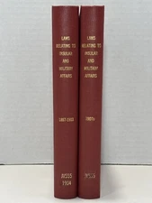 Acts Of Congress, Treaties & Proclamations: Insular & Military Affairs Lot Of 2