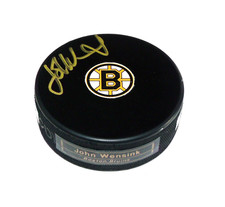 John Wensink Boston Bruins Autographed Hockey Puck  A3892