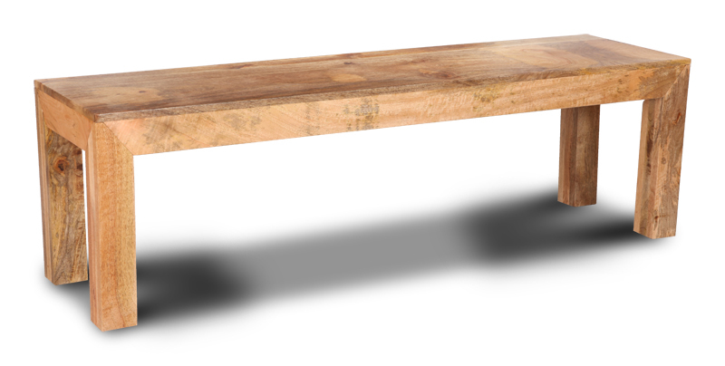 SOLID MANGO WOOD LIGHT LARGE 150CM BENCH NEW INDIAN FURNITURE
