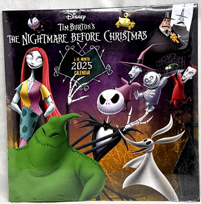 Disney Tim Burton's The Nightmare Before Christmas 2025 Wall Calendar ...