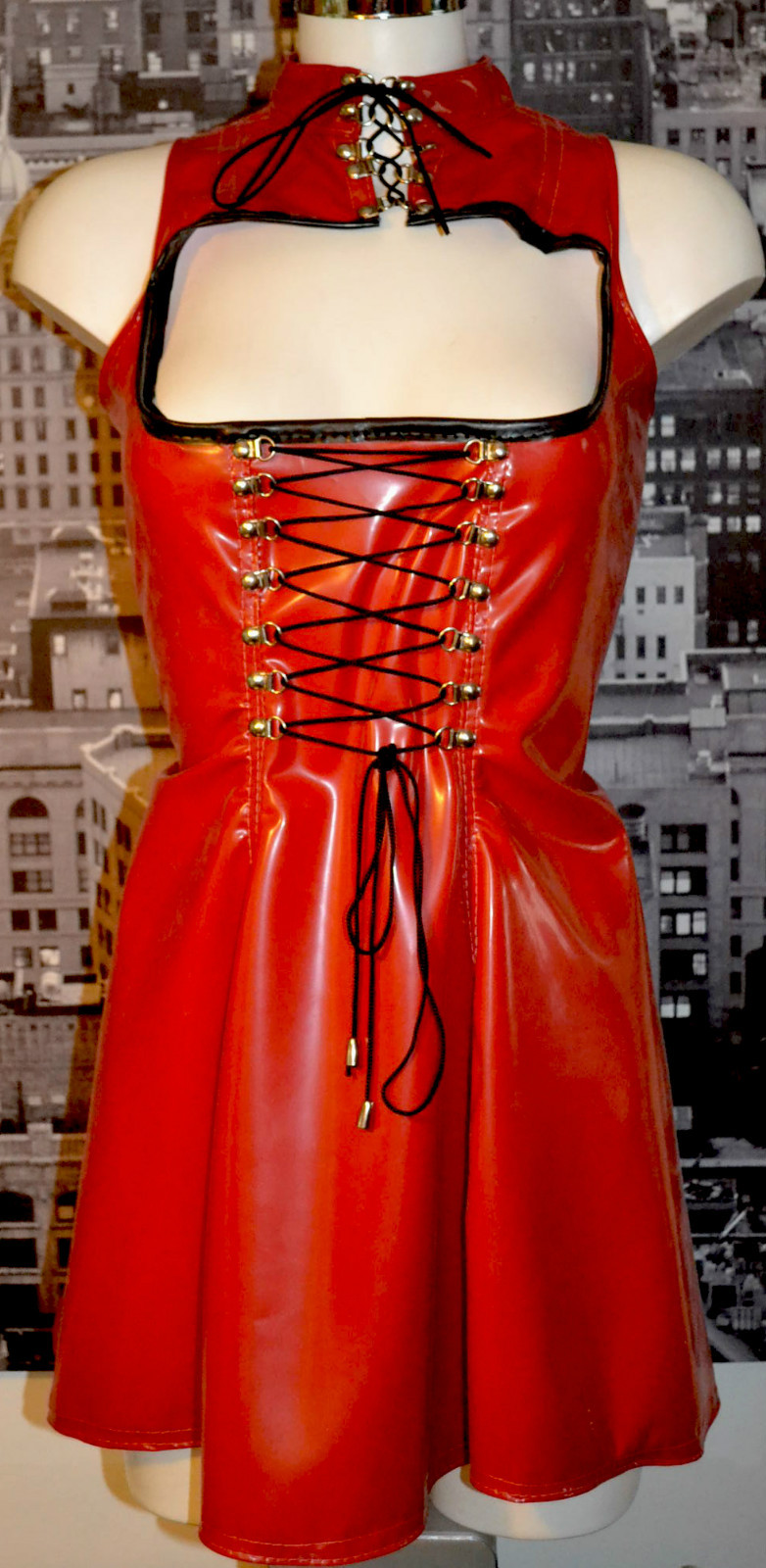 THE FEDERATION RUBBER LATEX SKATING DRESS BRAND NEW CROSS DRESS | eBay