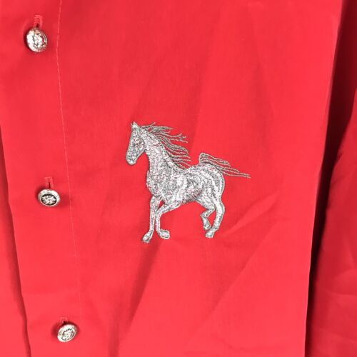 Vintage Western Shirt Ranchero USA Embroidered Horse rockabilly 