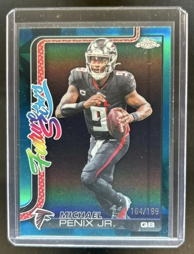 2025 Topps Chrome Michael Penix Jr. Aqua Refractor (RAW)