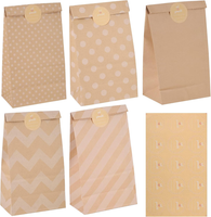 30 StüCk PapiertüTen Klein, 24X13X8Cm GeschenktüTen Braun KraftpapiertüTen Party
