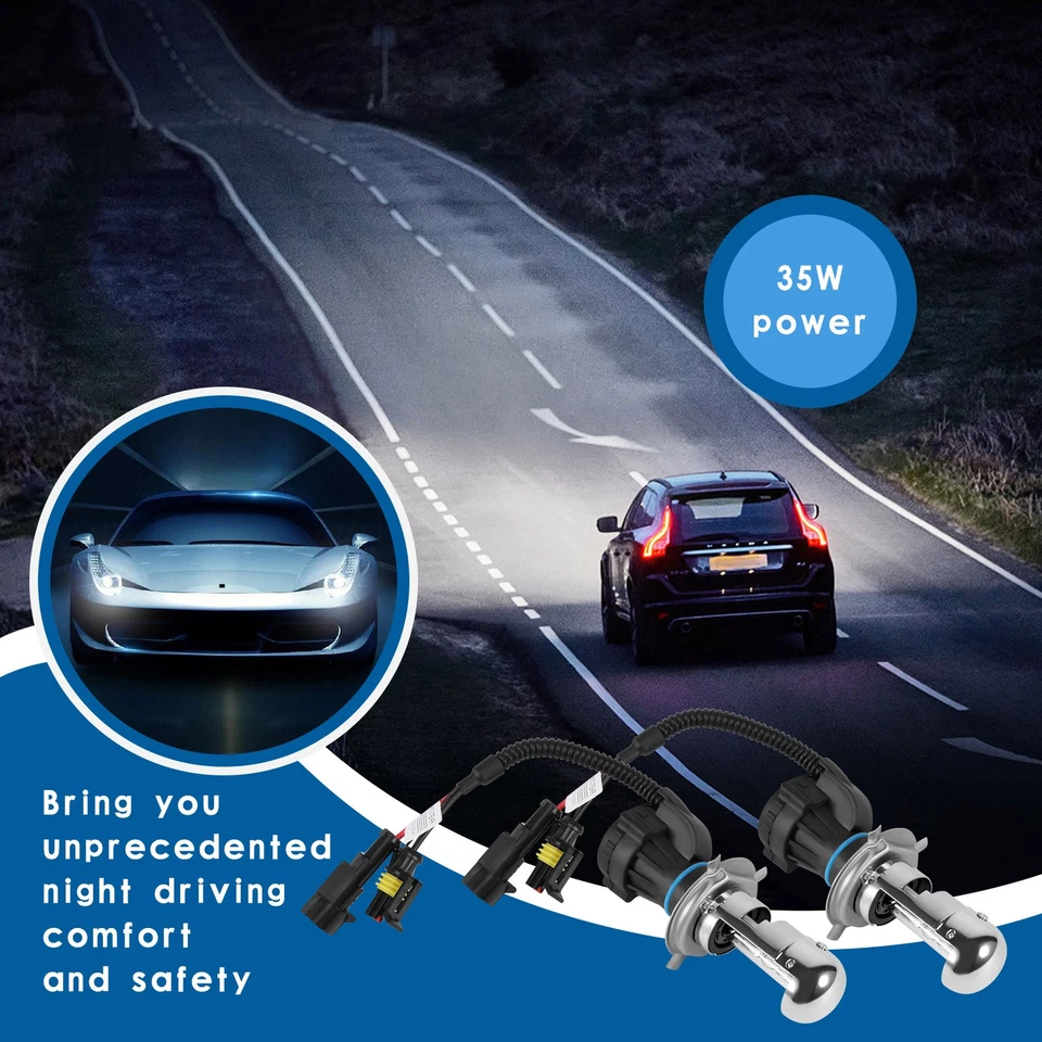 2X Bulb AUTO HID BI-Xenon HI / LOW Bulb H4 (55W, 6000K) A1K13983 - Image 2 of 4