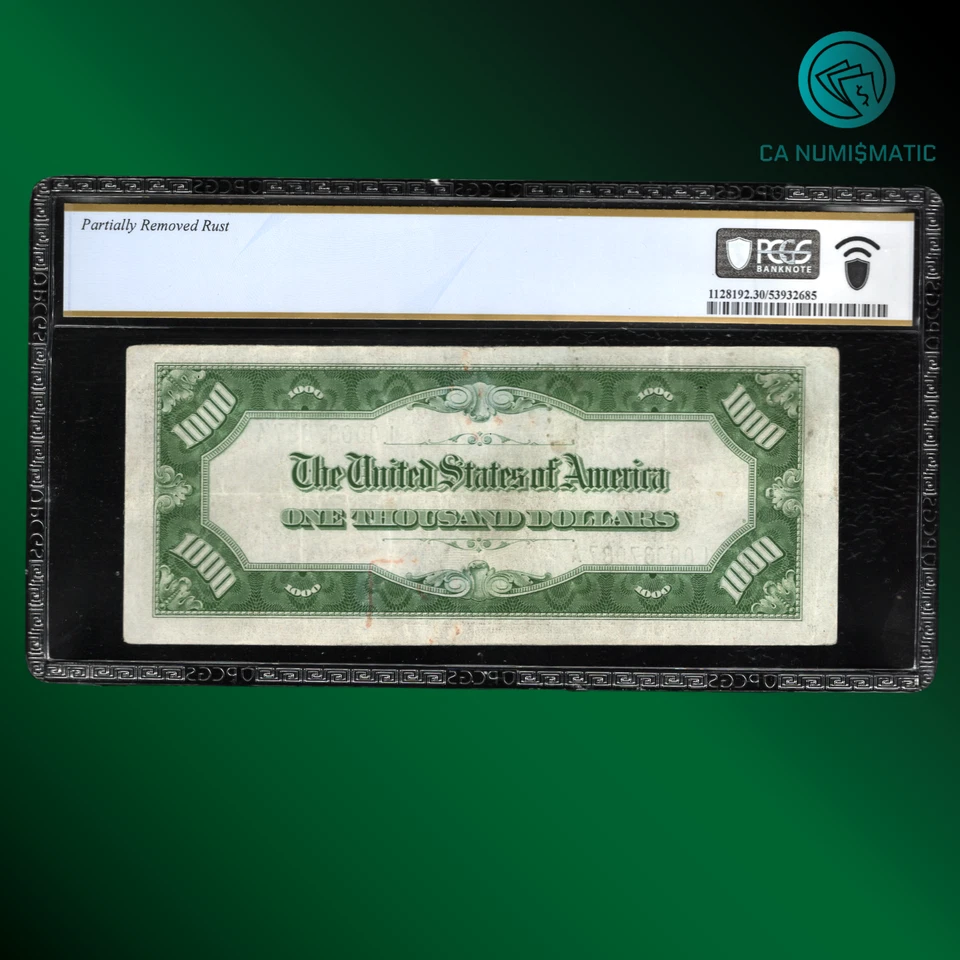 Fr.2212-Lm 1934A $1000 DOLLAR FEDERAL RESERVE NOTE San Francisco, PCGS 30, 37087 - Image 2 of 2