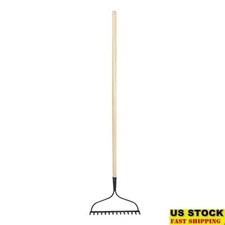 Durable Garden Bow Rake Soil Leveling Debris Gathering Aeration Ergonomic Handle
