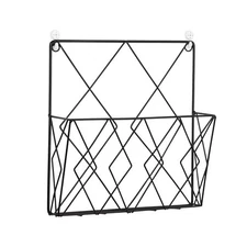 Wall Mounted Magazine File Rack Organizer, Hanging Document Rack, Metal Wire ...