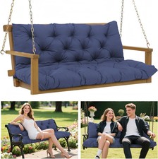 Porch Swing Cushions 60x40 Inch, 5" Extra Thick Waterproof Outdoor Swing Seat Cu