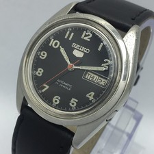 Seiko 5 Automatic 7009-821J Day/Date Military Dial Vintage Men  s Watch
