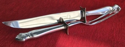 Fakirk Cutlers Sheffield England Silver Steak Carving Set 2pc (Knife & Fork)