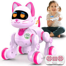 Robot Cat Interactive Toys for Girls: Remote Control Pet for Kids Age 4-6 Gifts.