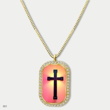 Stunning Colorful Jesus Christ Crucifix Cross Fashion Pendant Necklace Chain Gra