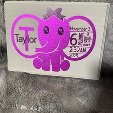 Custom Decorative Baby Girl Sign Personalized Gift
