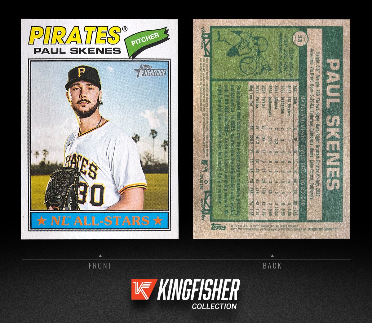 Paul Skenes 2026 Topps Heritage #33 Pittsburgh Pirates