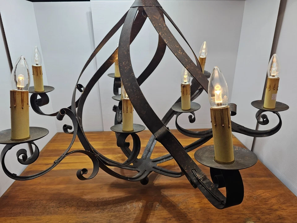 Currey and Company 9528 Gramercy кованый бруталистский стиль канделябр подвесная лампа - Изображение 2 из 4