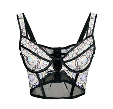 For Love and Lemons Coquette Bustier Bra Top Size S Evelyn Lacy Corset Boudoir
