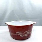 Vintage Pyrex 473-B Autumn Harvest Wheat 1 qt Casserole Dish / Great Condition