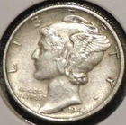 Silver Dime - Mercury - 1943 (Sharp grade) [60]