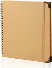 Joyberg Scrapbook 80 Pages, Scrapbooking Supplies 8 x 8 In, 8 x 8 Inch, Brown 