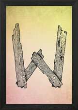 Woodchip Planking color Framed Wall Art Poster Canvas Print Picture