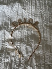 Thin Gold Rhinestone Bride Headband