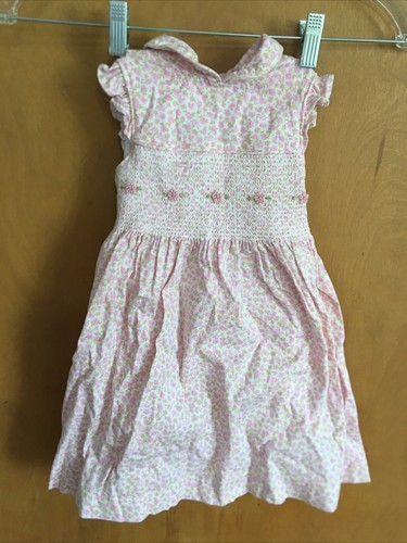Kleinkind Mädchen Kleid, Laura Ashley, rosa, Gr. 2T Vintage A 490