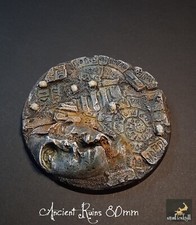 80mm ROUND RESIN BASE TERRAIN SCENERY ANCIENT RUINS 