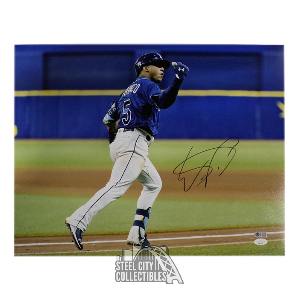 Wander Franco Autographed Signed Tampa Bay 16x20 Trotting Baseball Photo - JSA 