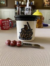 Margies Creations UCF pottery Dip Chiller with football Spreader Knights unused
