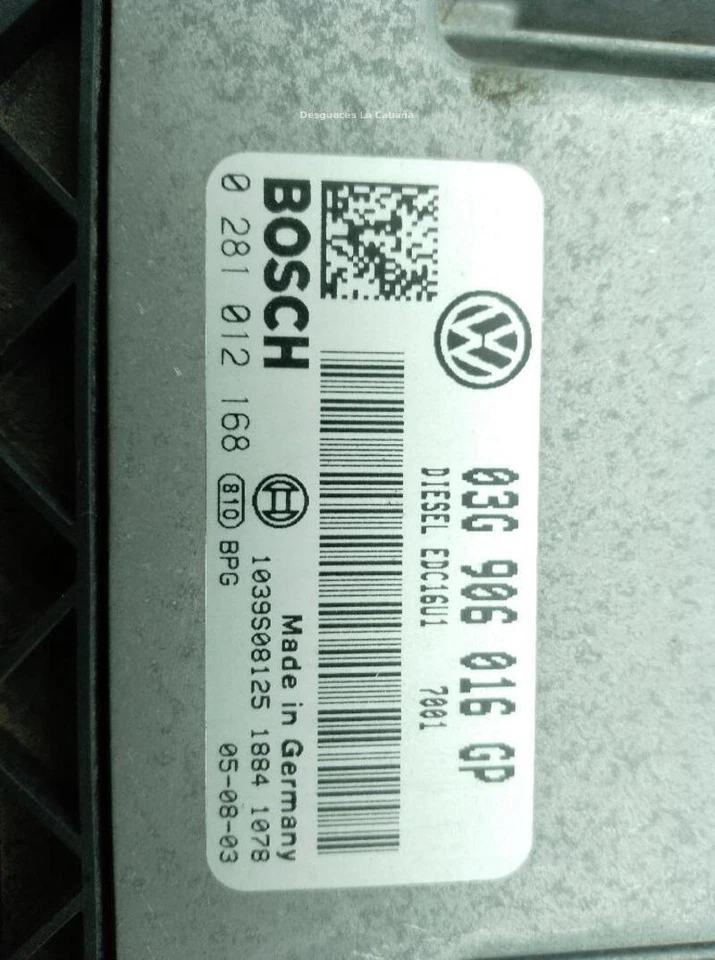 03G906016GP centralina per VOLKSWAGEN CADDY III VARIANT (2KB 2KJ 2CB 2CJ) - Immagine 3 di 3