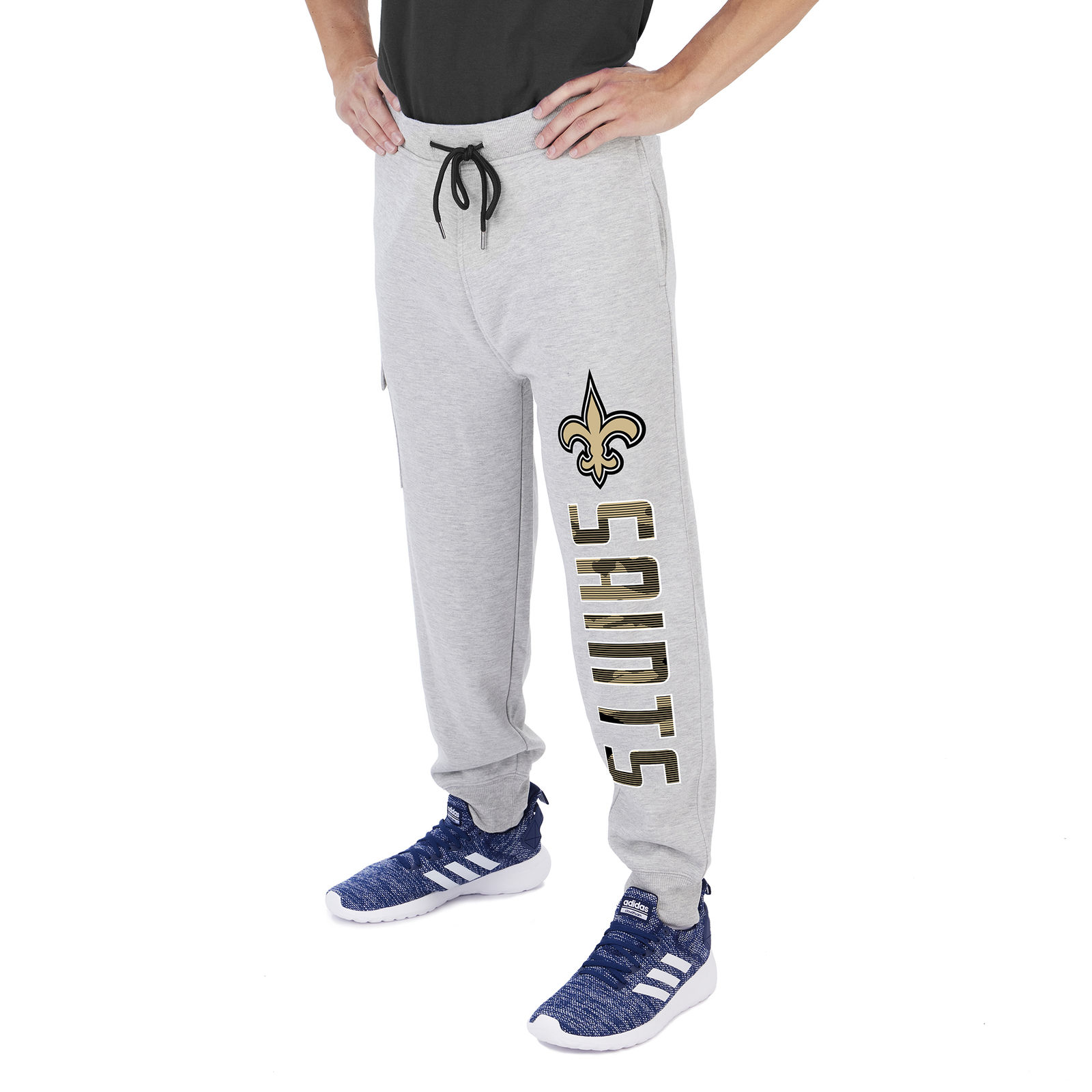 Мужские спортивные брюки-карго Zubaz NFL New Orleans Saints Heather серого цвета от NFL
