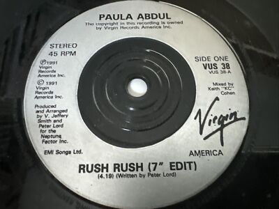 Paula Abdul - Rush Rush 7'' Vinyl Single Record
